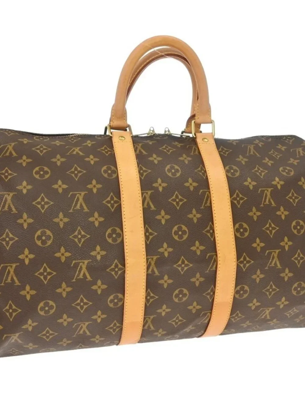 Best05 LOUIS VUITTON KEEPALL 45 DUFFLE HANDBAG MONOGRAM